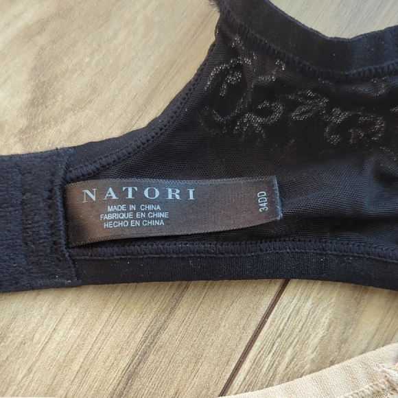 Natori Black and Beige Bra Trio 34DD - Picture 4 of 8